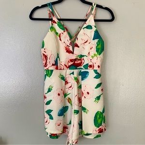 White floral romper
